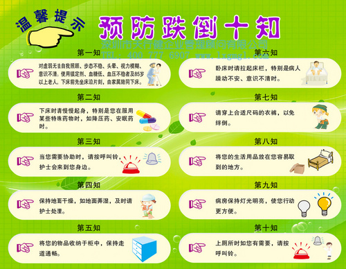 預防跌倒十知